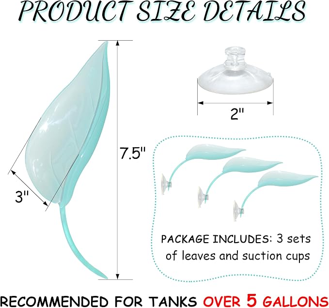 Tree Frog Terrarium Accessories, 3PCS Turtle Basking Platform | Aquarium decor with 3 suction cups, multifunctional reptile tank accessories for leopard gecko, snake, gecko, bearded dragon