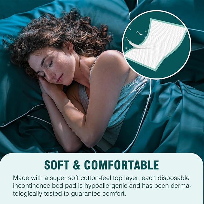 Heavy Duty Disposable Bed Pads 48" x 36" 25 Count Underpads Extra Large Incontinence Bed Pads Tear-Resistant Absorbency Chux Pads Pee Pads for Adult Elderly Puppy Pads for Training