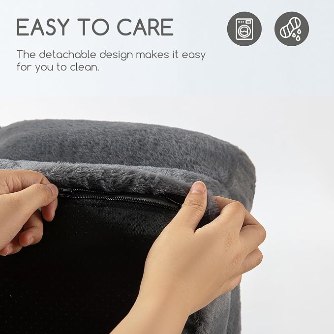 Hollypet Small Dog Large Cat Bed Puppy Couch Beds for Pets up to 25 lbs | Fluffy Dog Cat Couch Plush Soft Warming Pets Beds with Machine Washable Cover and Non-Slip Bottom