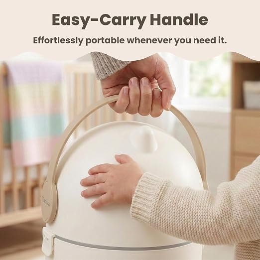 iTouchless 4 Gal Nursery Bin | Odor-Locking Diaper Pail Bin | Boho Ivory | Rotating Ball Seal Traps Smells | Soft Neutral Accent Color | Fits Any Standard Trash Bag | Flip-Up Handle Opens One-Handed