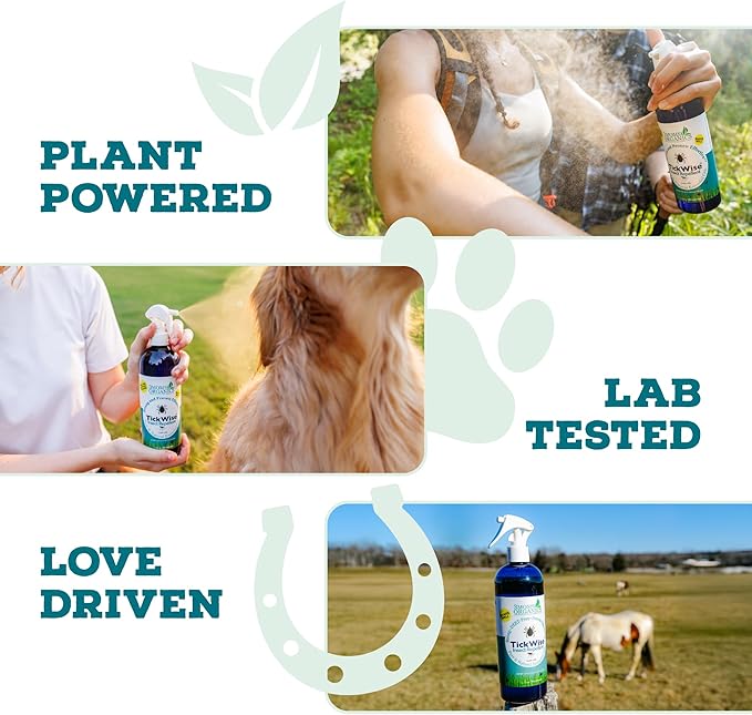 3 Moms Organics, TickWise 8oz Extra Strength Double Whammy 2-Pack - DEET- Free, Tick and Insect Repellent, Plant Based Essential Oils, All Natural Ingredients, Safe for Kids, Adults, Dogs & Horses