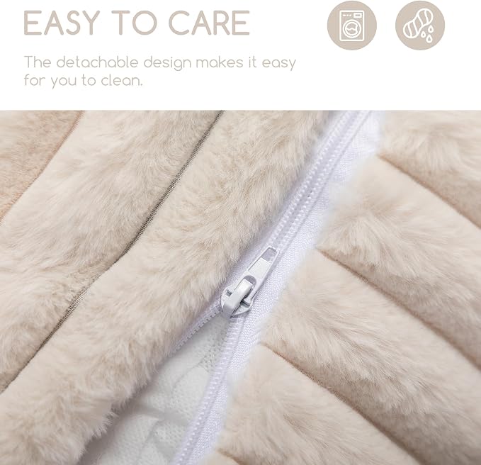 Hollypet Cat Bed Small Dog Orthopedic Couch Beds for Pets up to 20 lbs | Fluffy Multifunctional Double-Layer Warming Kitten Pet Couch Orthopedic Beds with Machine Washable Cover and Non-Slip Bottom