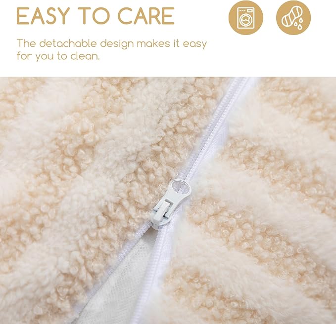 Hollypet Cat Bed Small Dog Orthopedic Couch Beds for Pets up to 20 lbs | Fluffy Multifunctional Double-Layer Warming Kitten Pet Couch Orthopedic Beds with Machine Washable Cover and Non-Slip Bottom