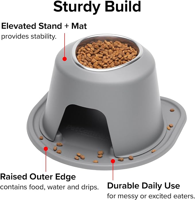 WeatherTech Single High Pet Feeding System - Raised Dog/Cat Bowl - 3" High Stand Tan (SH0803TNTN)