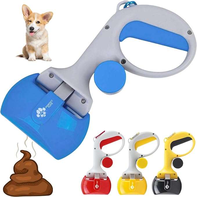 Dog Pooper Scooper for Small & Medium Dogs, 10” x 5” Lightweight Poop Scooper with Ergonomic Comfort Grip, Non-Stick Surface, Portable & Easy to Clean