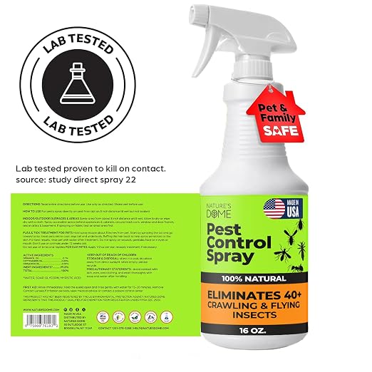Nature's Dome Pest Killer Starter Kit, Makes 48 Oz (3 Concentrate Vials + 1 Reusable Sprayer) Plant-Based Ant, Roach, Spider & Fly Killer Spray | Indoor/Outdoor, Child & Pet Safe Essential Oil Formula