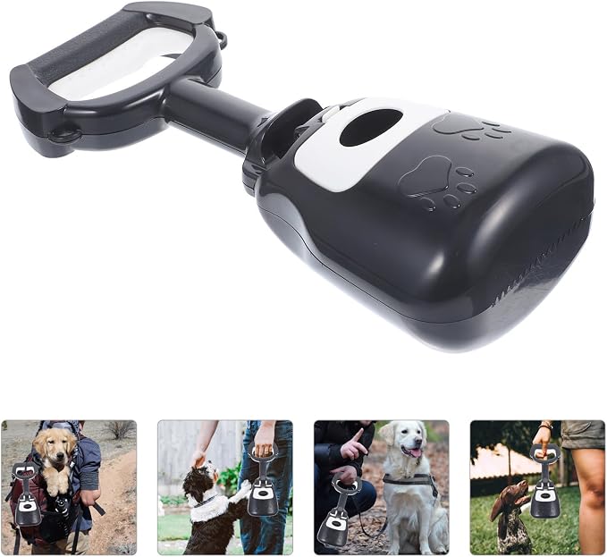 Toyvian Dog Pooper Scooper Heavy Duty Plastic Poop Scoop with Handle Portable Pet Waste Picker for Large Dogs Outdoor and Household Use