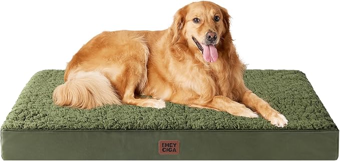 EHEYCIGA Orthopedic Dog Bed Extra Large with Removable Washable Cover, 41IN | Egg Crate Foam Support, Durable Oxford fabric, Non-Slip Bottom, Machine Washable, Soft Waterproof Plush Pet Bed Mat For Crate