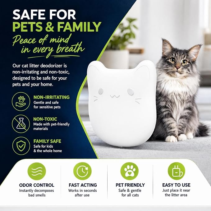 ProGuard® 6PCS Pets Deodorizing Pods for Cumrige Self Cleaning Litter Box, Odor Remover for Fumoi Automatic Cat Litter Box, Camellia Flower Scented, Long-Lasting Fragrance, Keep Home Fresh
