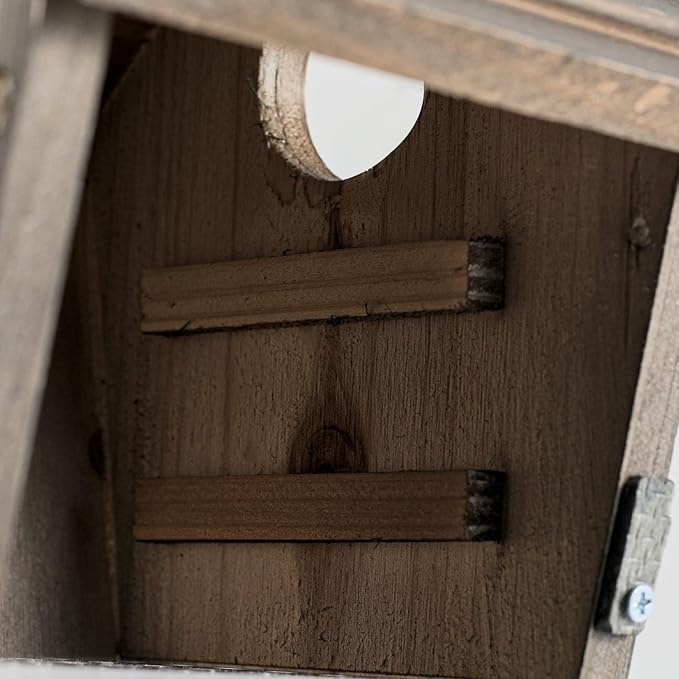 Bird House Black Birdhouse Bird Houses for Outside with Pole Wooden Bird House for Finch Bluebird House Cardinals Hanging Birdhouse Clearance Garden Country Cottages B8-2