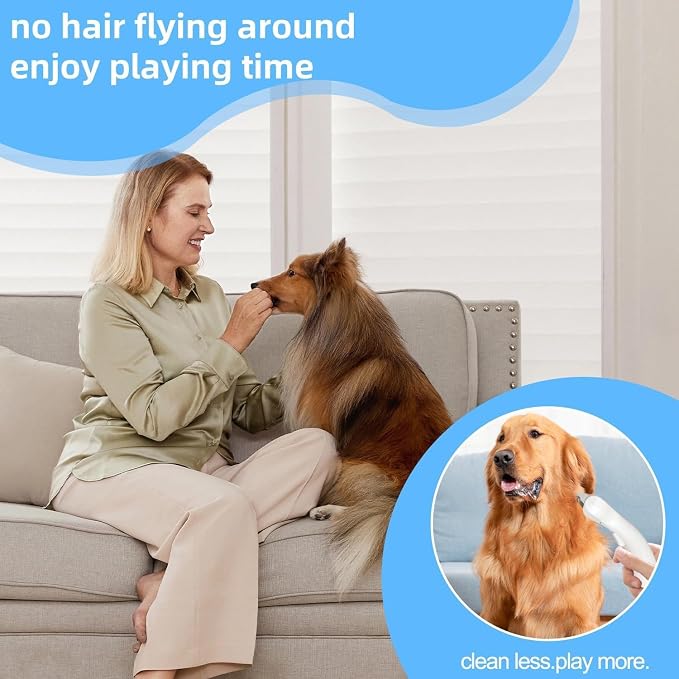 Undercoat Rake for Dogs & Cats, Deshedding Brush for Long haired Pets,Dog Brush for Shedding with Release Button,Best Cat Undercoat Brush&Deshedding Tool for Grooming (Off-White)