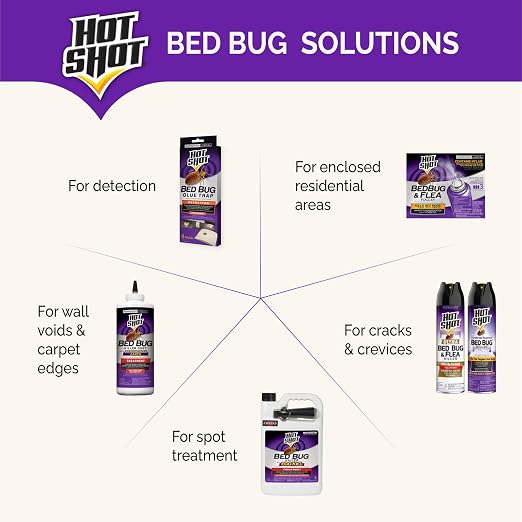 Hot Shot Bedbug and Flea Fogger 3 Count-2 Ounce Cans, with Nylar, Inhibits Flea Reinfestation
