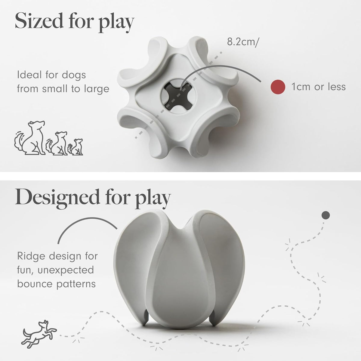 LAY LO Treat Dispensing Dog Toy – Natural Rubber Topple Toy for Chewing, Enrichment & Mental Stimulation | Dog Treat Dispenser Puzzle | Dishwasher Safe | Includes Live Trainer Support