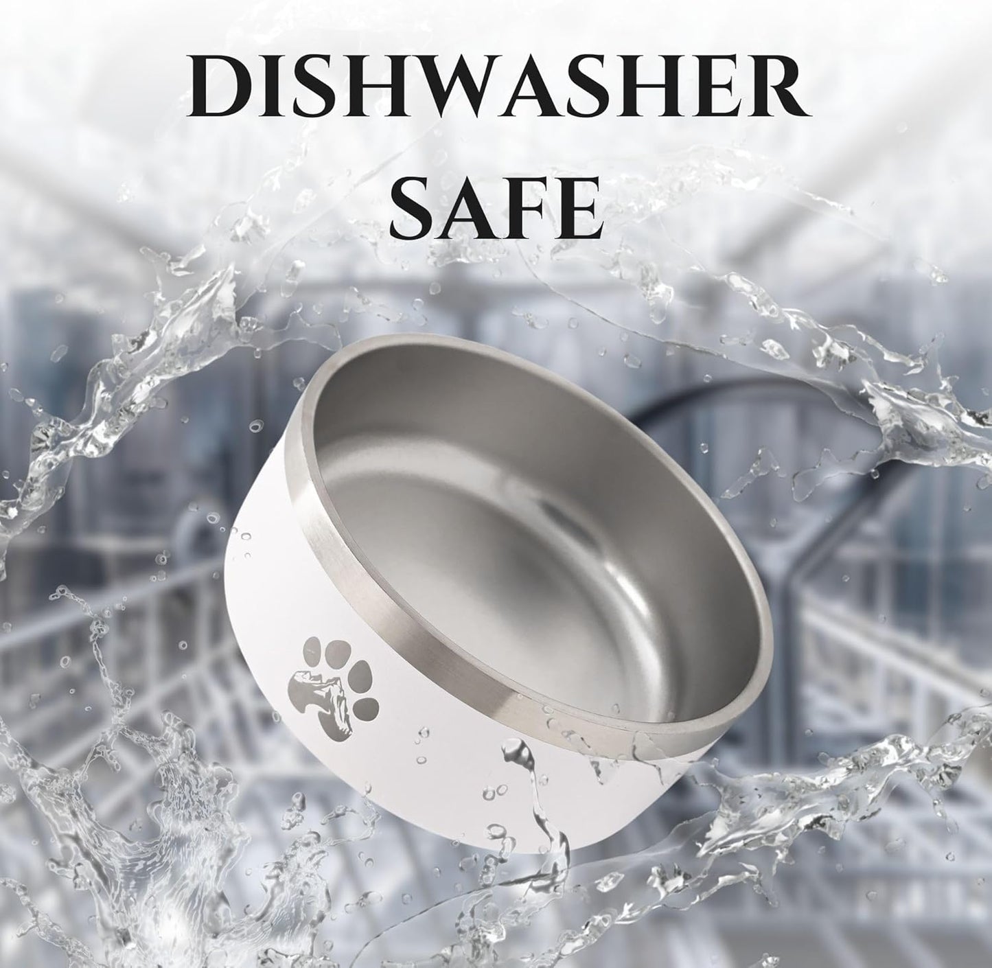 Stainless Steel Dog Bowl for Small-Large Dogs | Double Wall Insulated, Non-Slip Base Heavy Duty Water and Food Bowls for Dogs & Cats | Pet Safe BPA Free & Dishwasher Safe | 32 Oz - Khaki