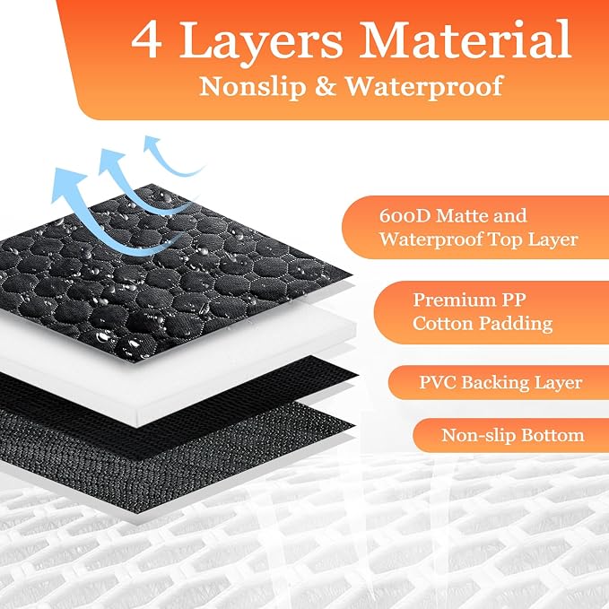 Mancro Waterproof Dog Hammock for Truck, Compatible with F150/RAM, Black | Visible Mesh Window,Great Gift,Storage Pockets,Effortless Cleaning, designed for full-size trucks, water-resistant polyester