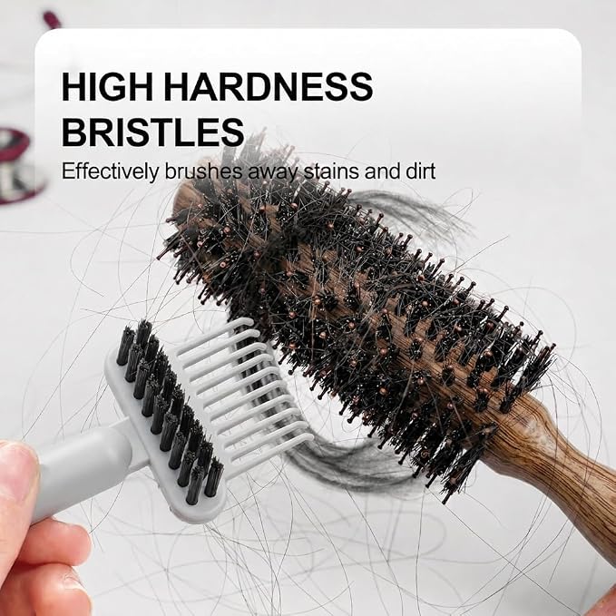 Hair Brush Comb Cleaning Tool Comb,2-in-1 Hair Brush Cleaner Tool, Portable Remover Rake for Removing Hair Dust, Home and Salon Use (Grey)
