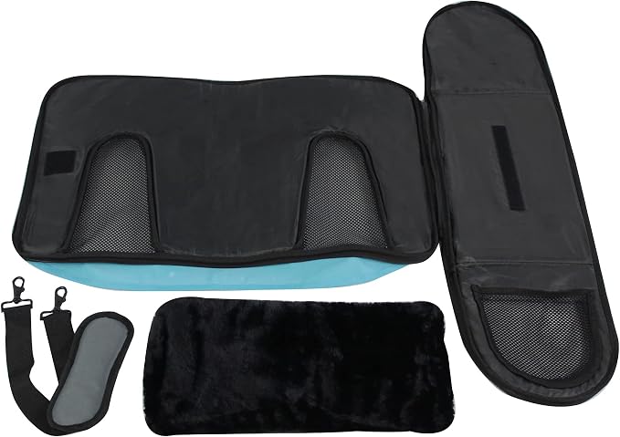 EliteField Deluxe Soft Pet Carrier (3 Year Warranty, Airline Approved), Multiple Sizes and Colors Available (20" L x 11" W x 11" H, Sky Blue+Gray)