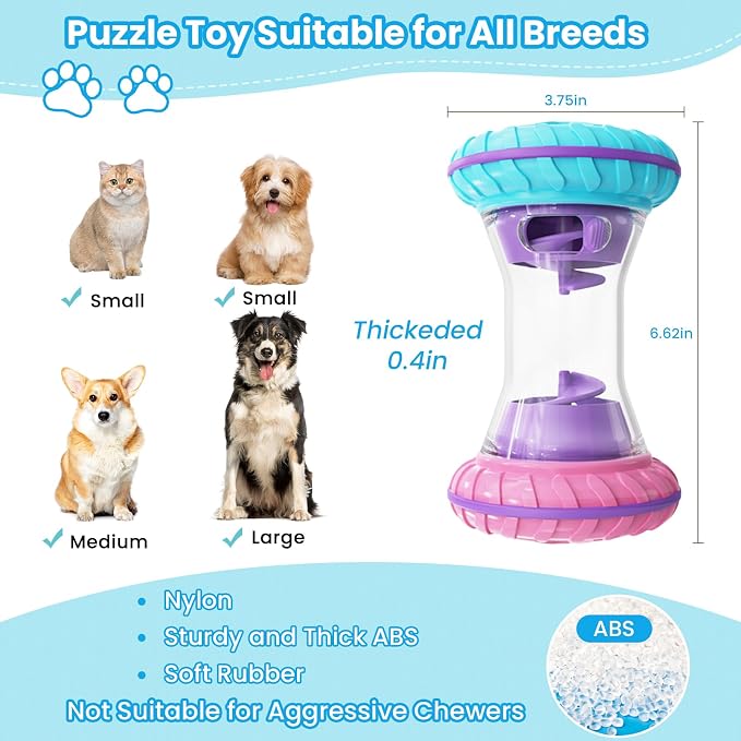 BoYoYo Interactive Dog Toys, Dog Puzzle Toys for Smart, Dog Enrichment Toy to Keep Them Busy, Rose