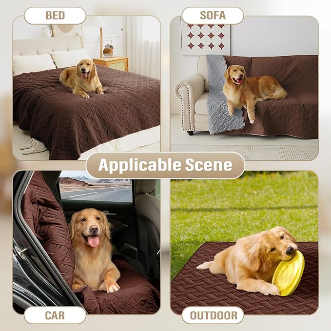 BOCTOPUG Dog Bed Cover for Pets - Blankets Rug Pads for Couch Protection Waterproof Bed Covers Dog Blanket Furniture Protector Reusable Changing Pad