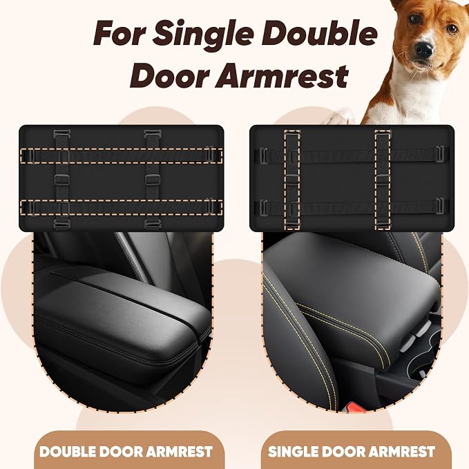 QUMY Middle Center Console Dog Car Seats for Small Dogs Up to 11lbs, Black | Portable Dog Booster Car Seat, Multi-Purpose Puppy CarSeat with Adjustable Harness, Small Dog Cat Pet Car Carriers for Travel