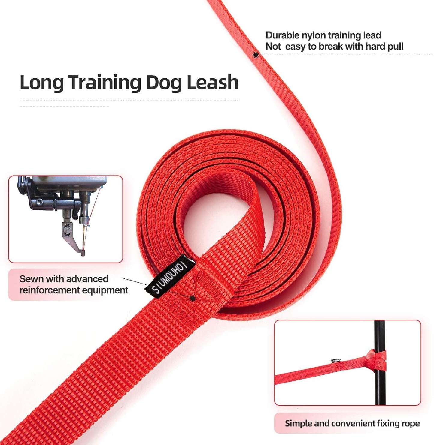 Dog/Puppy Obedience Recall Training Agility Lead - 15ft 20ft 30ft 40ft 50ft Training Leash - Great for Play, Camping, or Backyard (Mint Blue, 40 Feet)