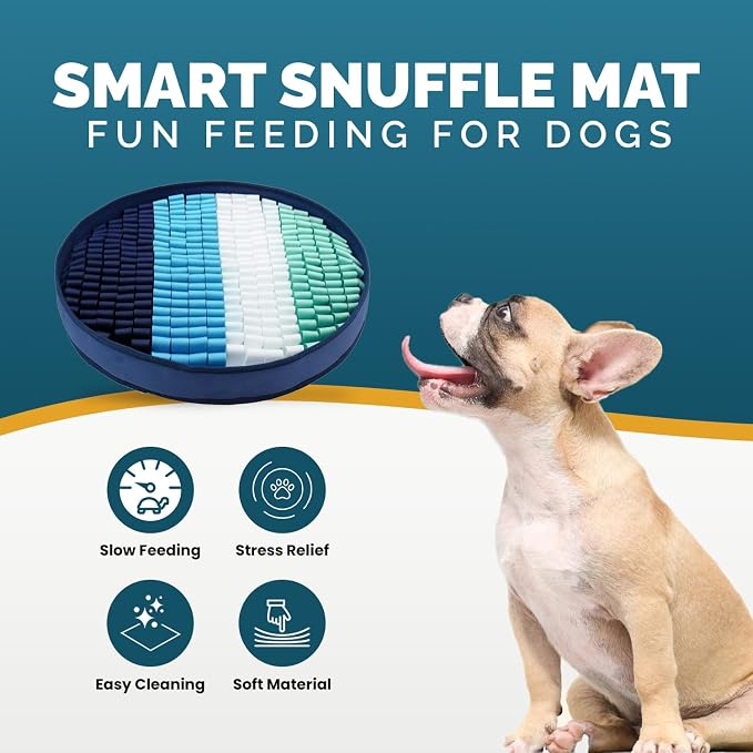 PET ARENA Adjustable Dog Snuffle Mat Interactive Feeding Toy - Multicolor | Encourages natural foraging, helps reduce boredom, slows eating, and provides mental stimulation for daily enrichment.