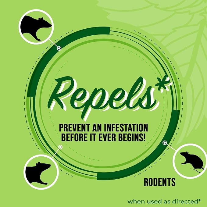 Mighty Mint Peppermint Oil Rodent Repellent Spray – Natural Indoor & Outdoor Control for Mice and Rats – Plant-Based, Extra-Strong Formula - 16 oz