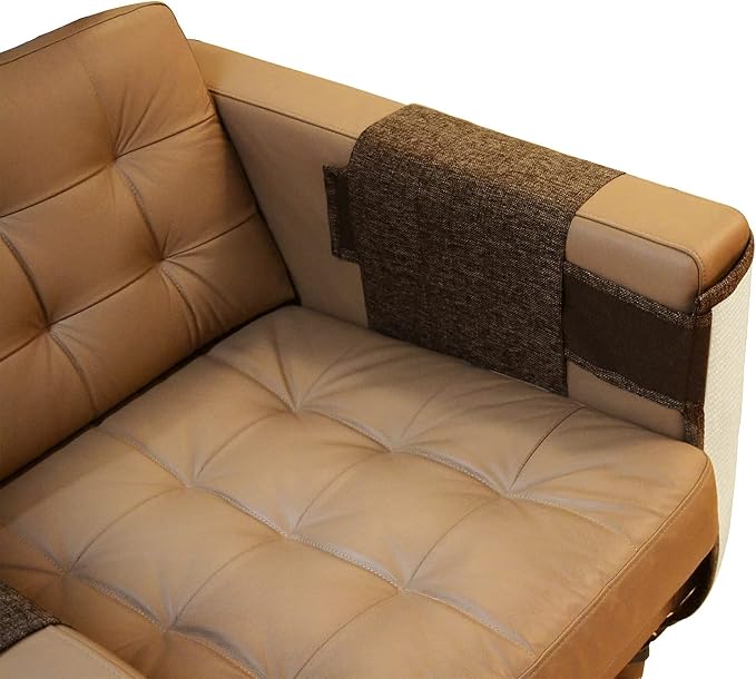 Cat Scratch Furniture Protector with Natural Sisal for Protecting Couch Sofa Chair Furniture,Couch Protector from Cat Claws 23.6L''*19.7W'' (Brown, Left Handed)