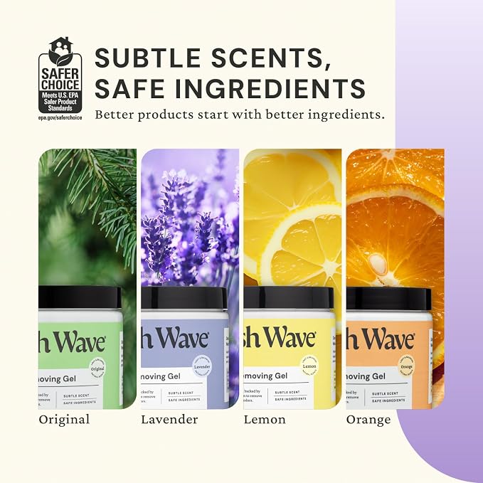 Fresh Wave Lavender Odor Removing Gel, 15 oz. | Odor Absorbers for Home | Safer Odor Relief | Natural Plant-Based Odor Eliminator | Every 15 oz. Lasts 30-60 Days | for Cooking, Trash & Pets