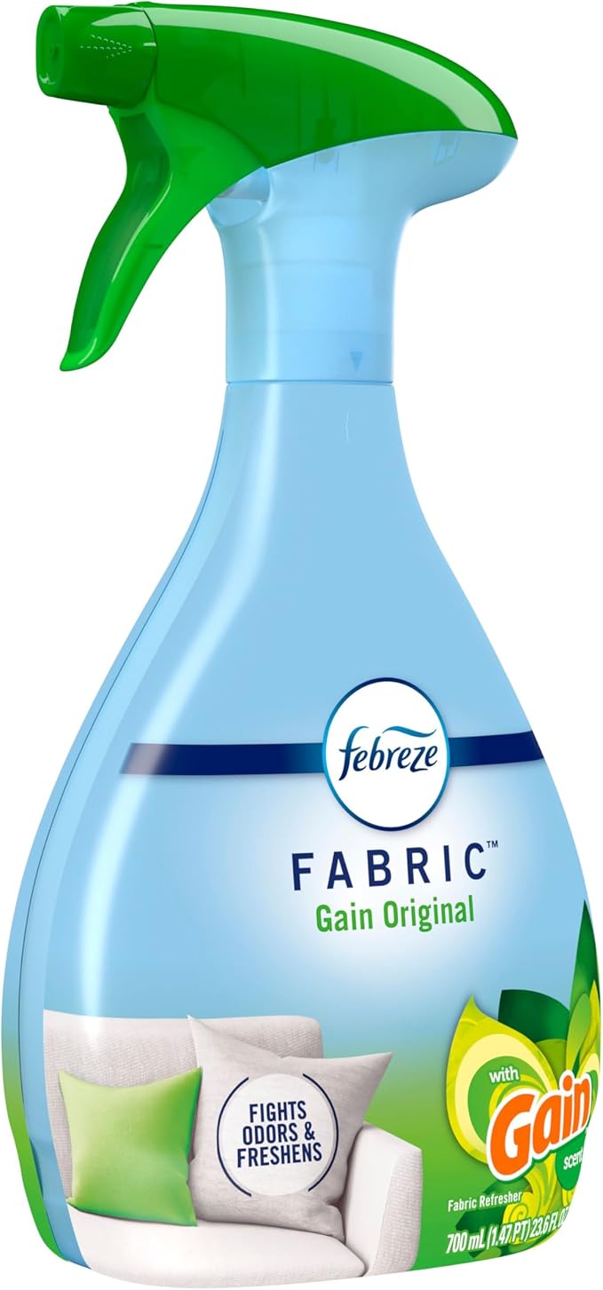 Febreze Fabric Spray Air Freshener, Odor-Fighting Fabric Refresher, Sneaker Balls Alternative, Couch Cleaner, Linen Spray, Multi-Use, Gain Original Scent, 23.6 fl oz