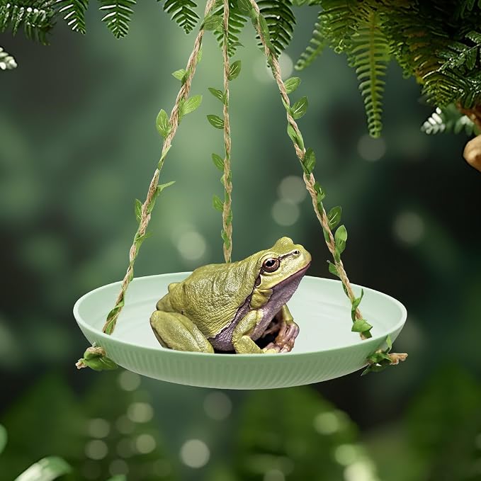 Frog Swing Toys, Gecko Swing Toys, Plastic Reptile Amphibian Climbing Toys, Tank Aquarium Terrarium Decoration Accessories, Suitable for Frog Gecko Lizard Chameleon Hermit Crab Hamsters Rats