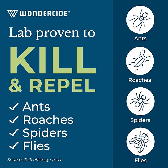 Wondercide - Indoor Pest Control Spray for Home and Kitchen - Ant, Roach, Spider, Fly, Flea, Bug Killer and Insect Repellent - with Natural Essential Oils - Pet and Family Safe — Lemongrass 16 oz