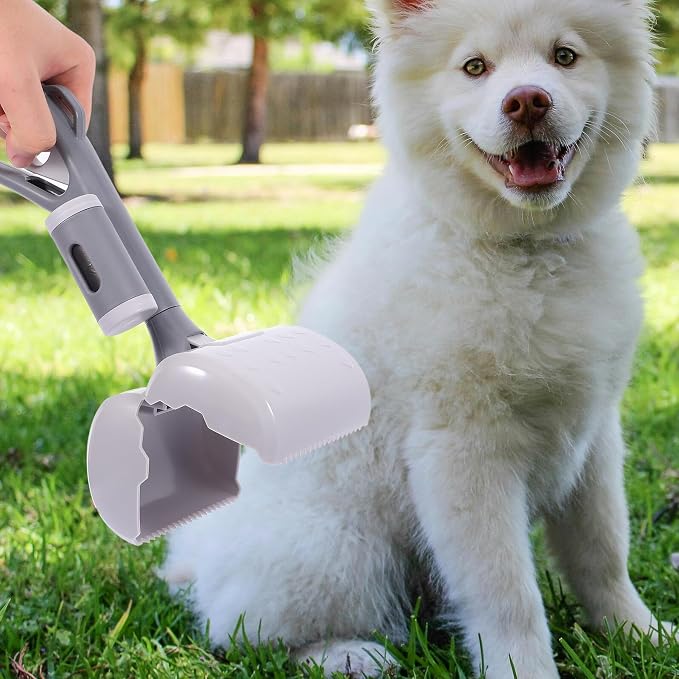 Abaodam Heavy Duty Dog Pooper Scooper with Handle Portable Yard Poop Scoop for Large Dogs Sturdy Pet Waste Picker