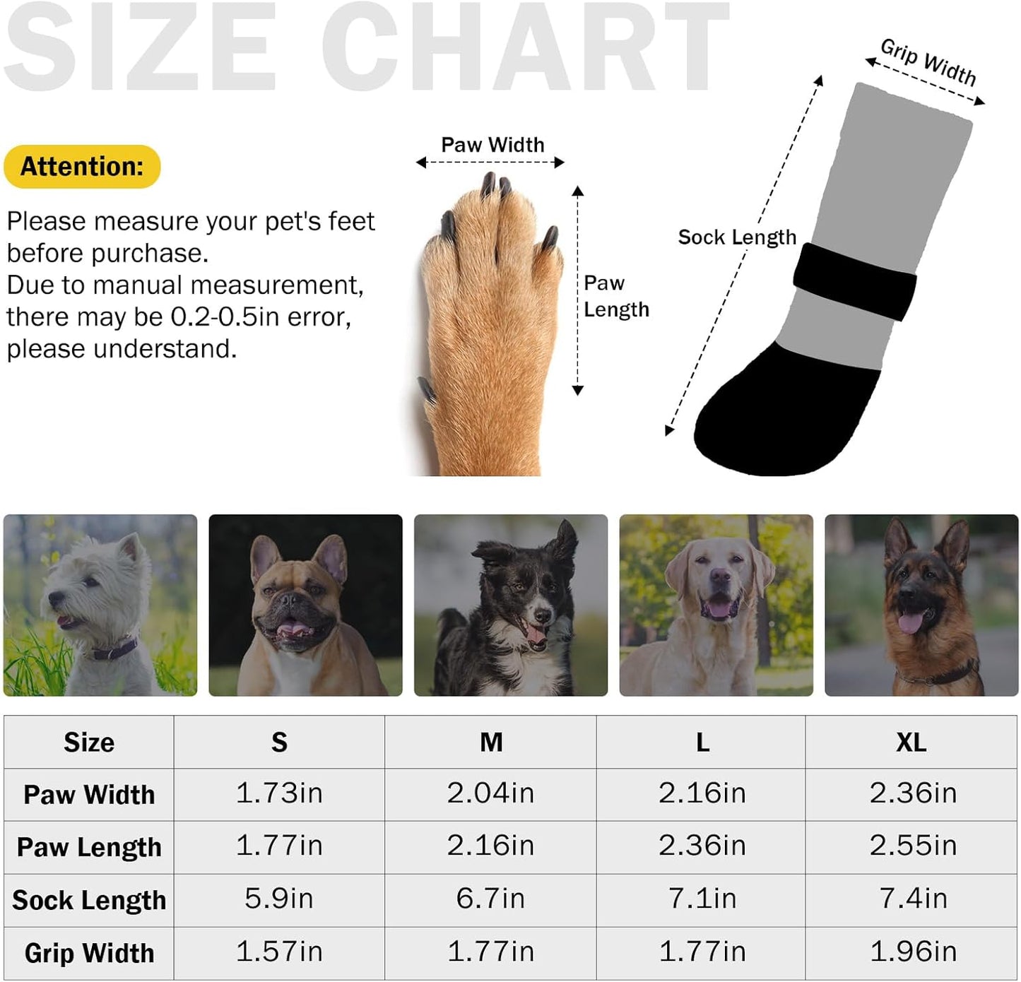 SCENEREAL Anti Slip Dog Boots & Paw Protectors for Hardwood Floor, Extended Dog Socks to Prevent Licking Paws, Waterproof Pet Snow Rain Shoe for Winter Large Senior Dogs, Black XL