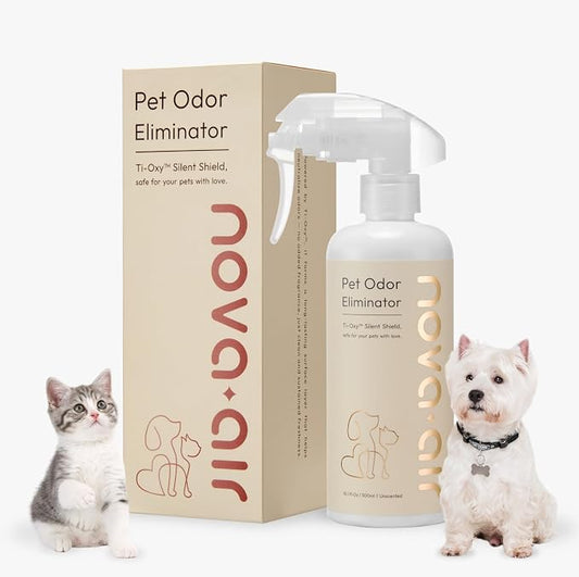 Pet Safe Odor Eliminator for Home - Multi-Purpose Deodorizer Spray for Cat Litter Box, Dog Poop, Urine Smells, Carpet, Car, Room | Unscented, Non-Toxic, Fragrance-Free, Lab-tested (10.1 Oz)