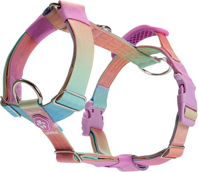 Spark Paws Comfort Control No Pull Dog Harness - Heavy Duty Front Clip | Safety Tested for Strong Breeds, w/ Metal Buckle & Top Handle – Padded Y-Straps Redirect Pulling. Solo or Matching Leash Set