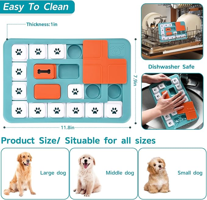 FOXMM Dog Puzzle Toys - Interactive IQ Training & Mental Stimulating Toys for Large, Medium & Small Dogs