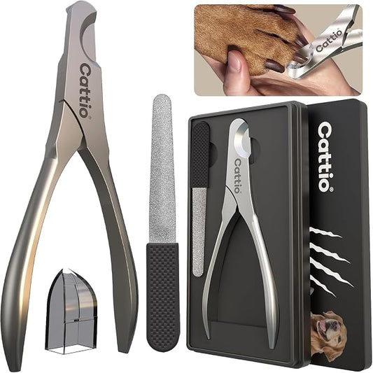 Dog Nail Clippers - All Steel Material, Built-in Spring,Heavy Duty Dog Nail Trimmer Full Metal Razor Sharp Professional for All Dogs Cats with Thick Toena,Dog Nail Trimmers