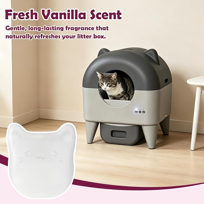 4PCS Deodorizer for Cumrige Self Cleaning Litter Box,Odor Remover | Odor Remover with Fumoi Automatic Cat Litter Box,Infused with Camellia, Enduring Scent, Keeps Home Inviting
