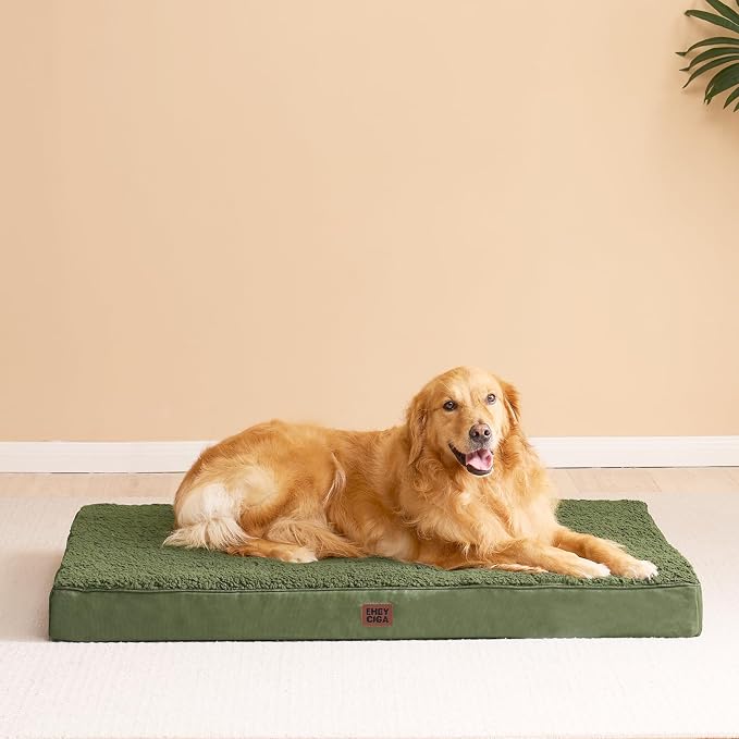 EHEYCIGA Orthopedic Dog Bed Extra Large with Removable Washable Cover, 41IN | Egg Crate Foam Support, Durable Oxford fabric, Non-Slip Bottom, Machine Washable, Soft Waterproof Plush Pet Bed Mat For Crate