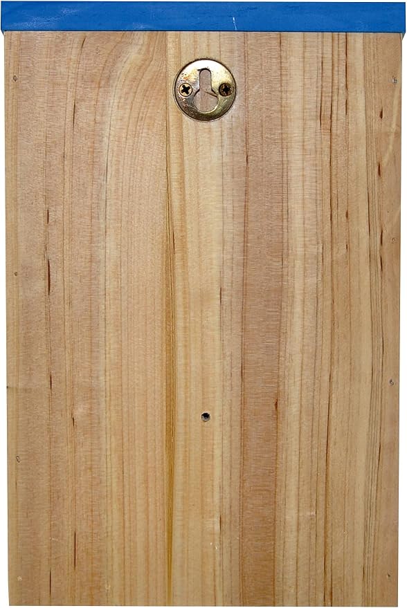 Spiretro Bird Houses Outside Finch Bluebird Cardinals, Weatherproof Cedar Wood Hanging Birdhouses Easy Cleaning, Air Vents, Fledgling Skerfs for Garden Cottages_Beige & Blue