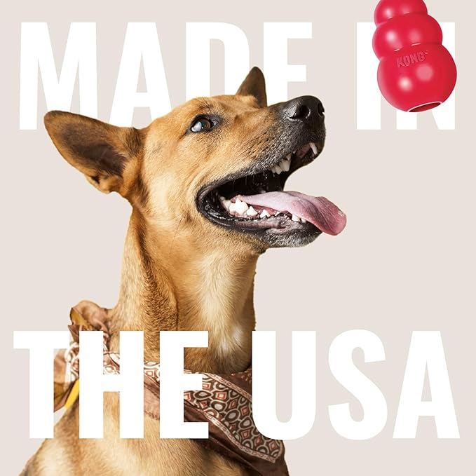 KONG Classic Stuffable Dog Toy - Fetch & Chew Toy for Dogs - Treat-Filling Capabilities & Erratic Bounce for Extended Play Time - Durable Natural Rubber Material - for Large Dogs