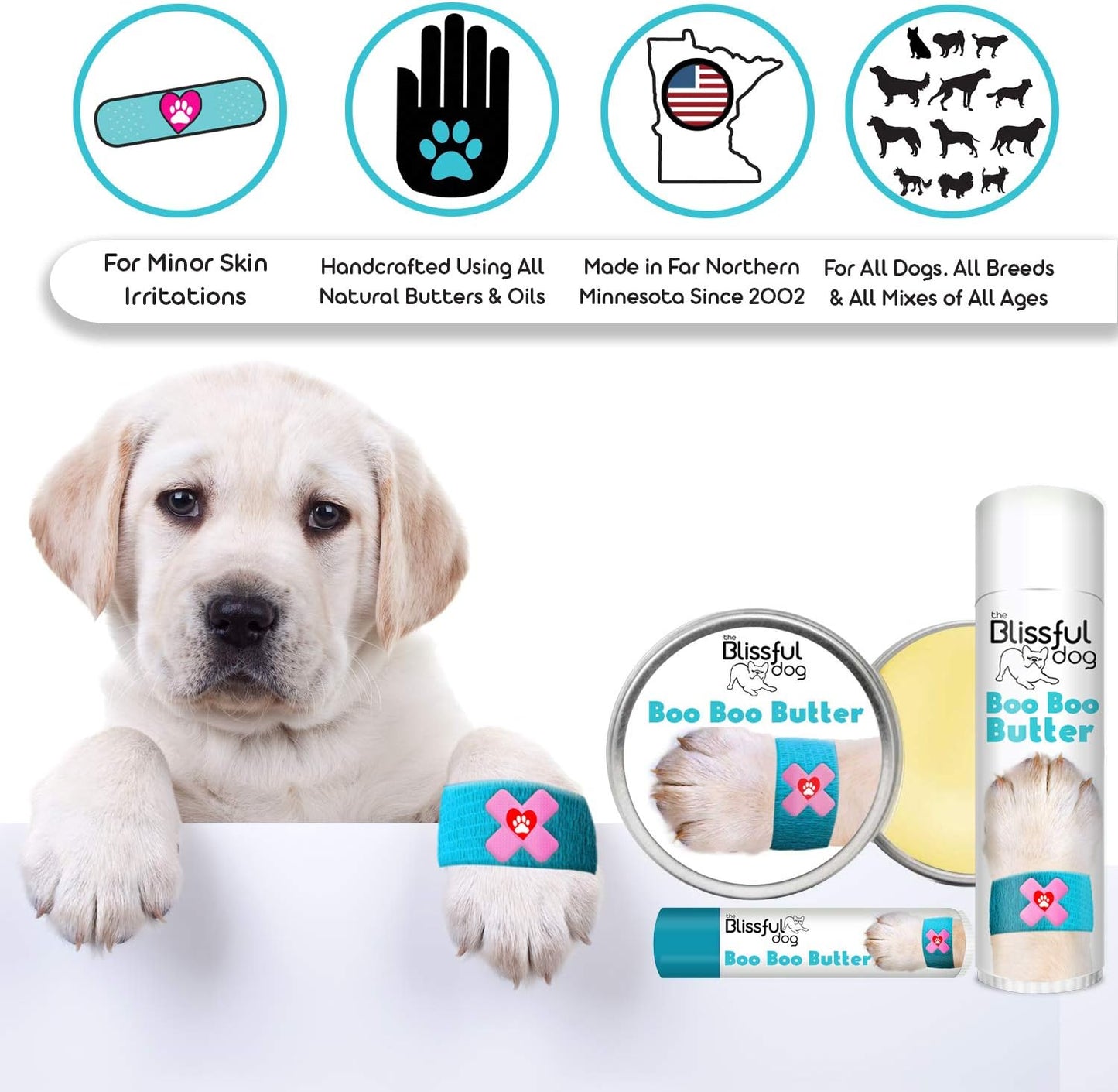 The Blissful Dog Mixed Breed Boo Boo Butter, 16oz