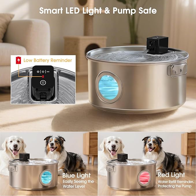 Wireless Dog Water Fountain Pump (ONLY Include Water Pump)