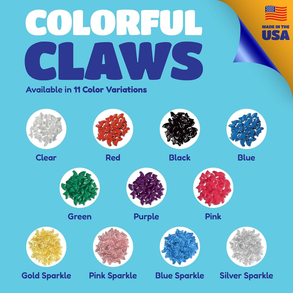 Soft Claws Cat Nail Caps for Medium Cats – (40 Caps, Black) - Made in USA - Veterinarian-Developed | Protects Furniture & Skin - Easy to Apply, Long-Lasting Anti-Scratch Soft Cat Claw Covers
