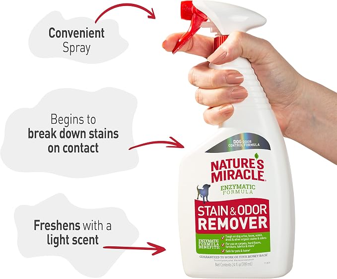 Nature's Miracle Dog Stain and Odor Remover, Everyday Mess Enzymatic Formula, 24 fl oz