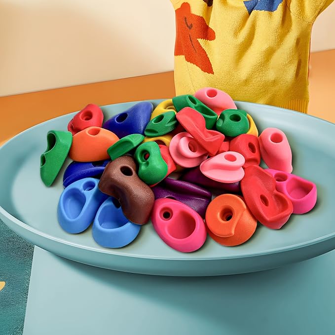 20 PCS Rock Climbing Wall for Kids,Rock Wall Climbing Holds,Adults Climbing Wall Grip Kits Holds Up to 230 lbs for Outdoor Indoor Home Playground Climbing Wall Holds