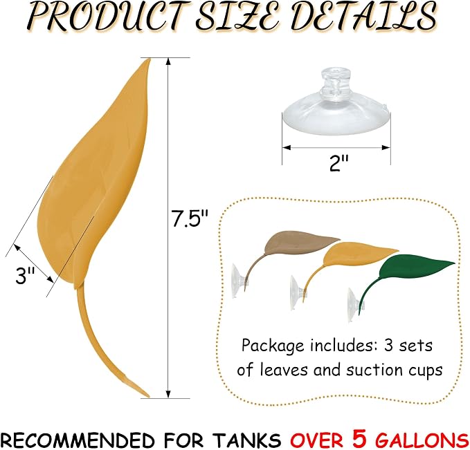 Tree Frog Terrarium Accessories, 3PCS Turtle Basking Platform | Aquarium decor with 3 suction cups, multifunctional reptile tank accessories for leopard gecko, snake, gecko, bearded dragon