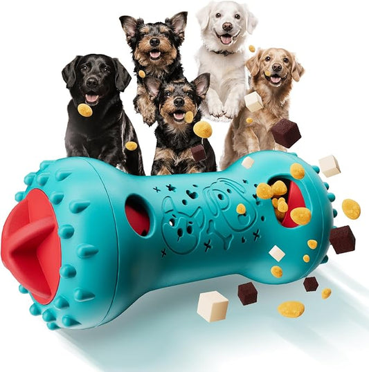 knitly Interactive Dog Toys, Adjustable Treat Dispensing Toy to Keep Them Busy, Dog Enrichment for Brain Stimulation & Cognitive for Puppy Puzzle to Reduce Boredom-Ideal Gift for All Dogs(Rigid Nylon)