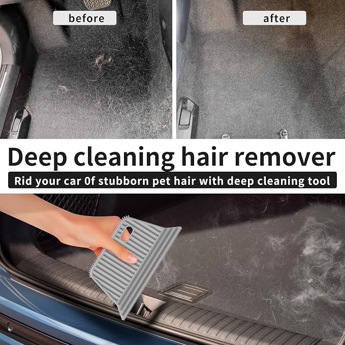 Pet Hair Remover, Dog Cat Carpet Rake, Lint Remover Shaver for Sofas 3-Pack | Wool Hand Pet Hair Removal Tool, Cleans Carpets Car Cushions Pet Beds Furniture, Works on All Fabric & Rug